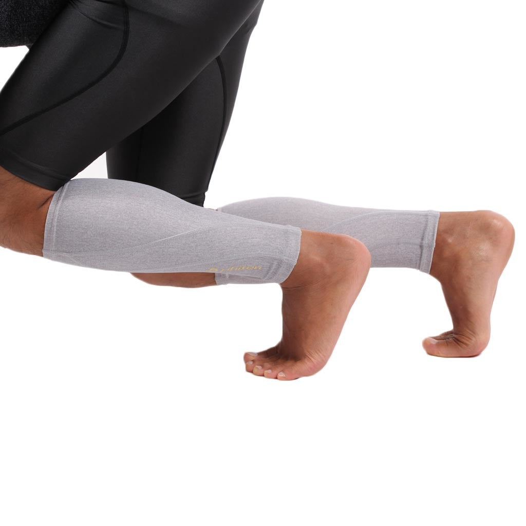 HEATHER TITANIUM COMPRESSION CALF SLEEVES