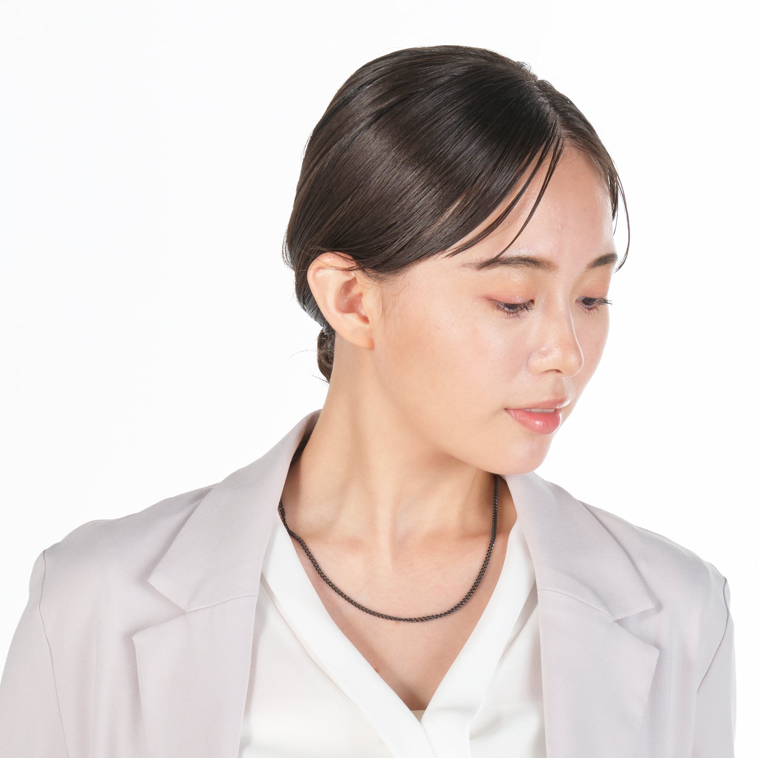TITANIUM CHAIN NECKLACE SLENDER BLACK IP – Phiten TITANIUM CHAIN NECKLACE SLENDER BLACK IP – Phiten