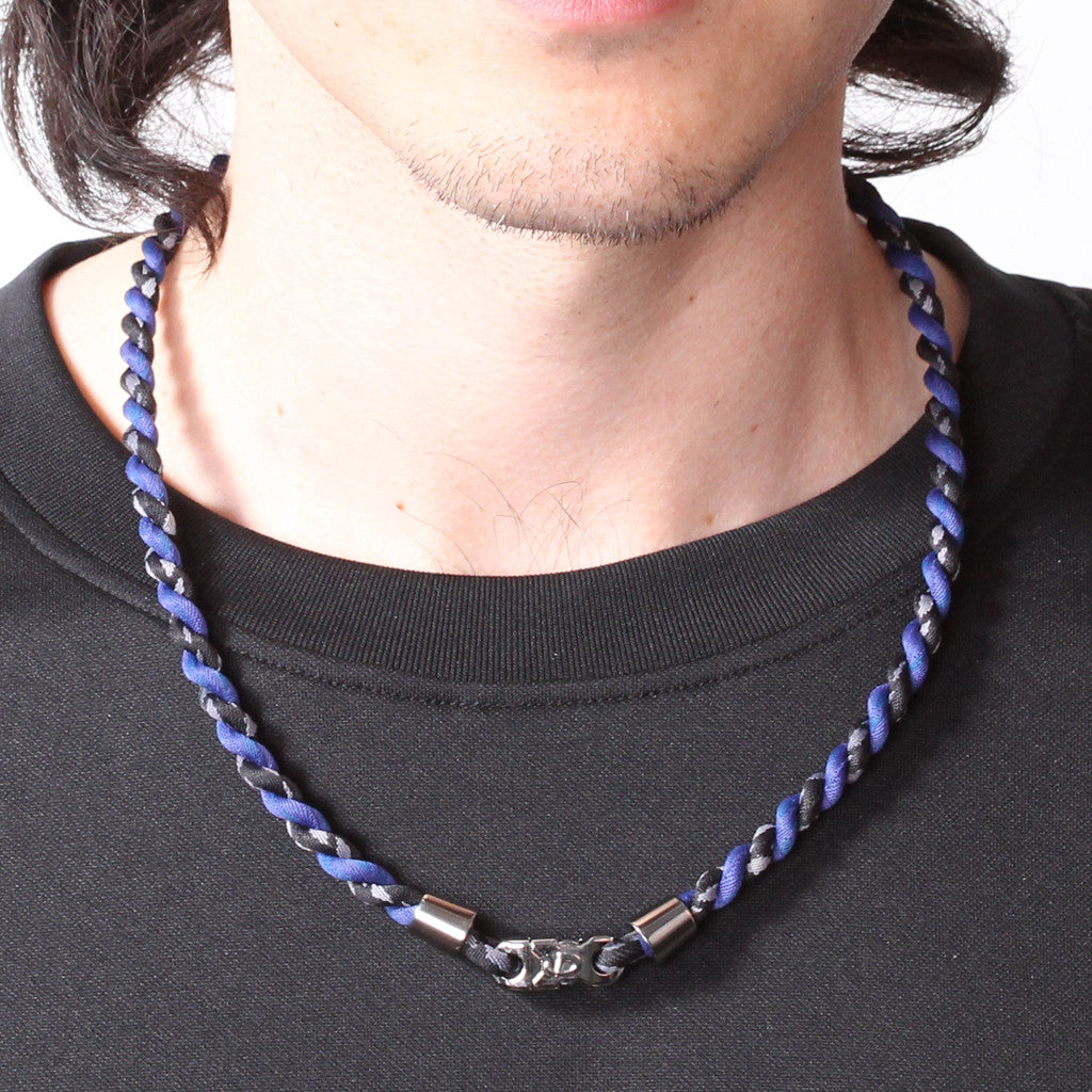 Titanium Sport Necklace 20 Navy Orange Gray Grey Tornado USA