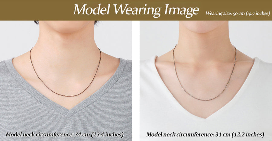 Titanium Slim Chain Necklace Basic