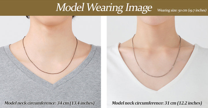 Titanium Slim Chain Necklace Basic