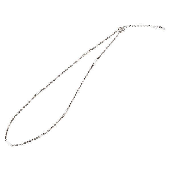 Titanium Slim Chain Necklace Station