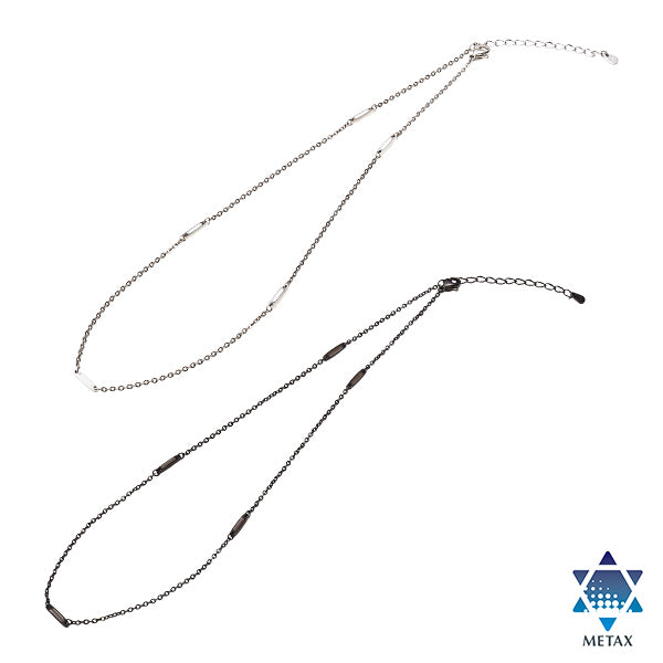 Titanium Slim Chain Necklace Station
