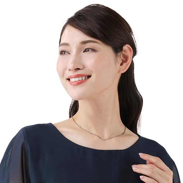 Titanium Slim Chain Necklace Station