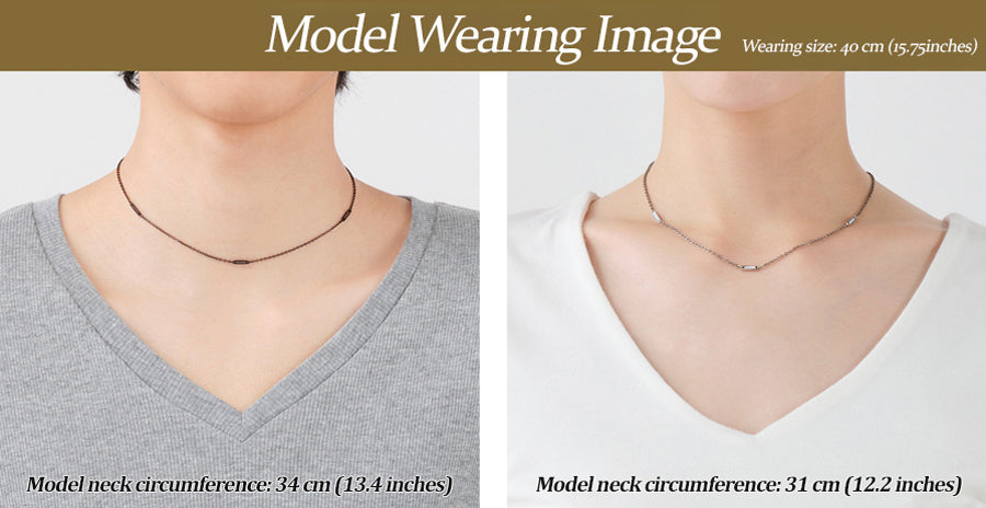 Titanium Slim Chain Necklace Station