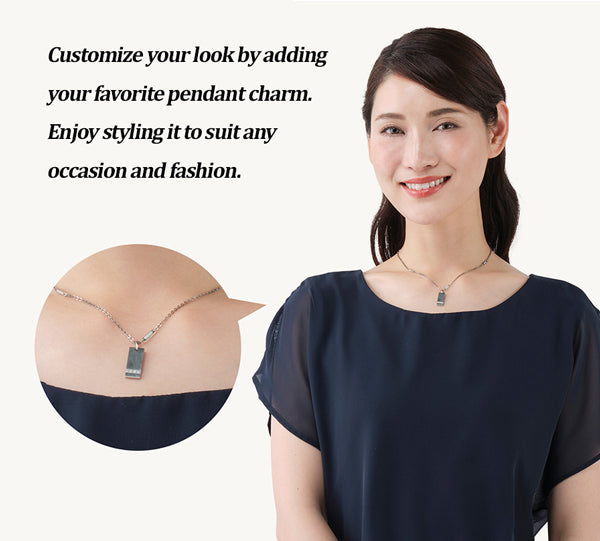 Titanium Slim Chain Necklace Station