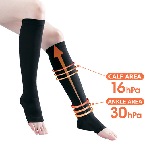 TI COMPRESSION SOCKS LONG OPEN TOE – Phiten