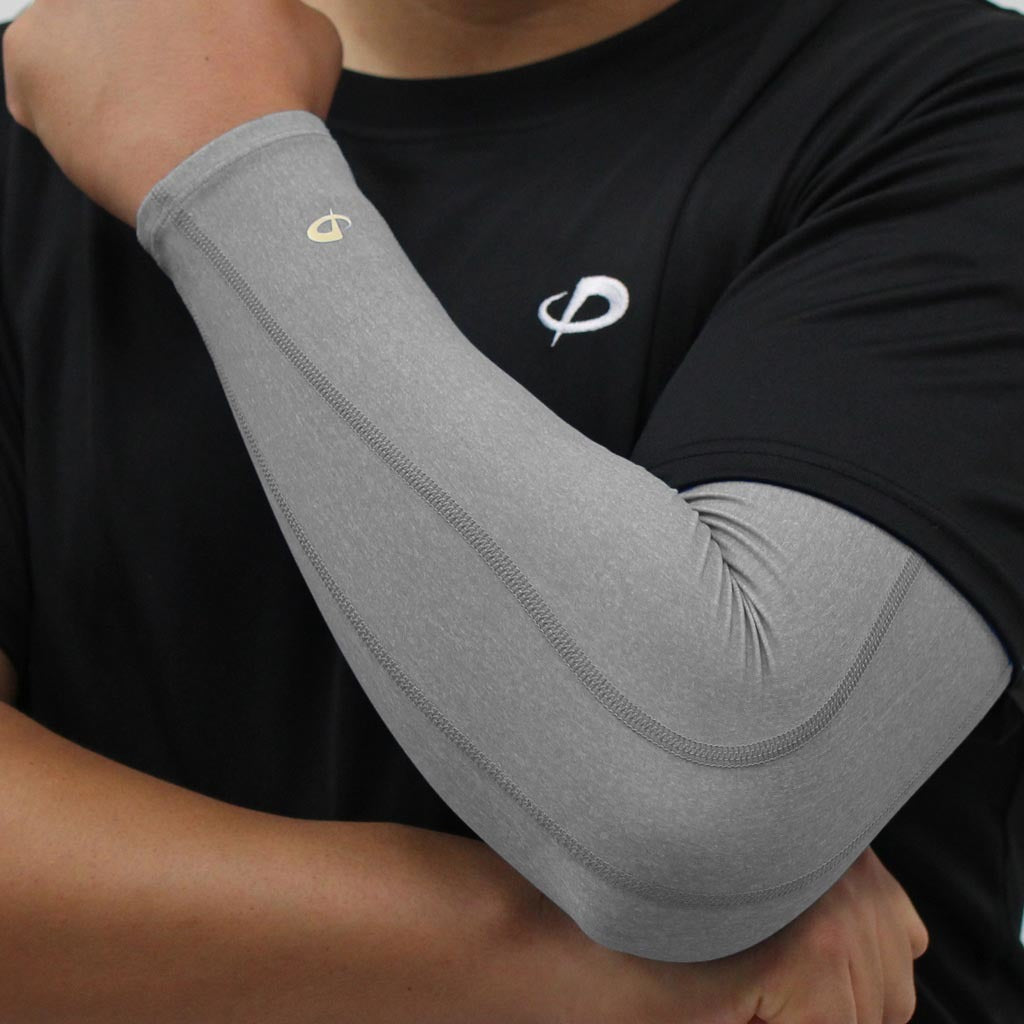 HEATHER TITANIUM COMPRESSION ARM SLEEVE